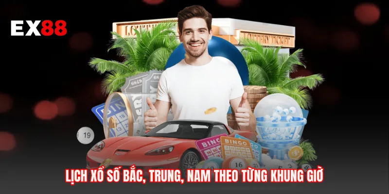 Lịch xổ số Bắc, Trung, Nam theo từng khung giờ